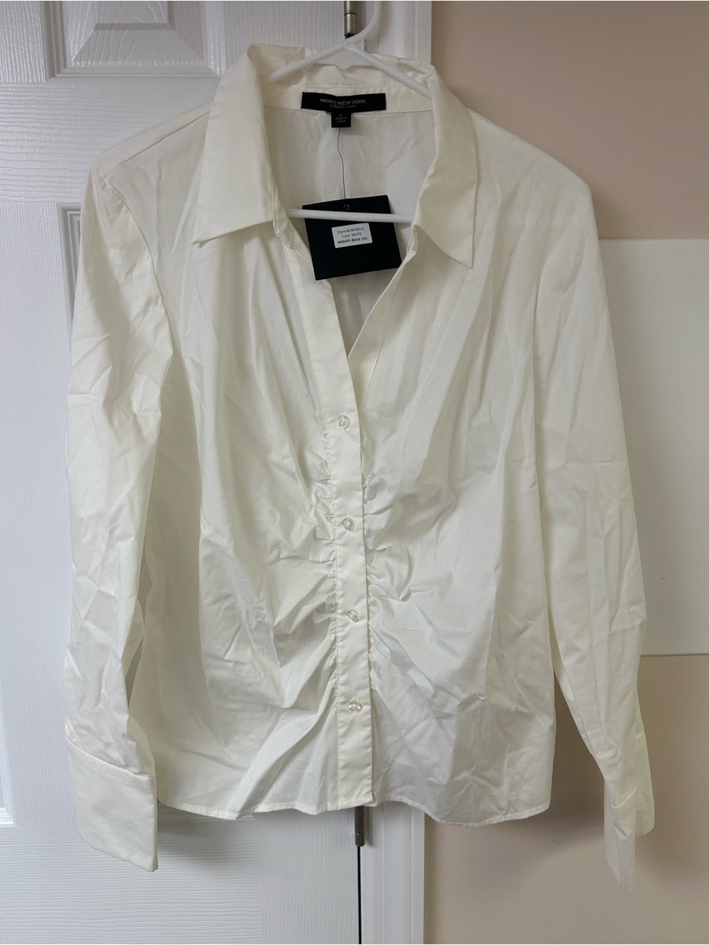 Andrew Marc Marc New York White Classic Button Down Shirt NWT